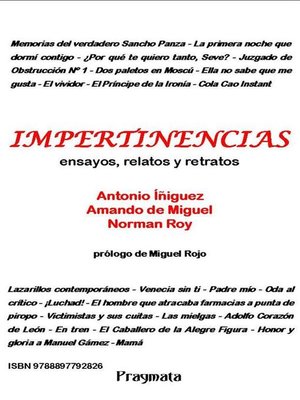 cover image of Impertinencias